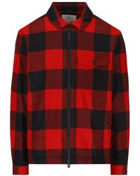 Woolrich - Checked Zipped Shirt Jacket - Lyst