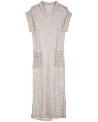 Brunello Cucinelli - Net Short-sleeved Knitted Cardigan - Lyst
