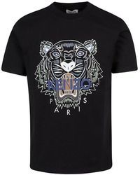 KENZO Tiger Print T-shirt - Black