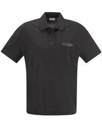 Brunello Cucinelli - Lightweight Cotton Jersey Polo Shirt With Precious Button Tab - Lyst