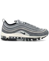Nike Air Max 97 Logo-embroidered Leather And Mesh Low-top Sneakers - Grey