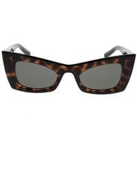 Saint Laurent - Rectangle-frame Sunglasses - Lyst