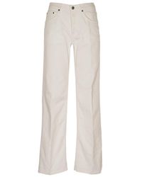 Dondup - Sara Button Detailed Straight Leg Jeans - Lyst