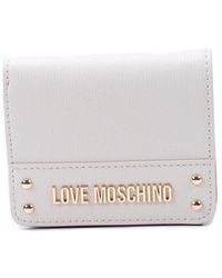 Love Moschino - Logo-plaque Press-stud Fastened Bi-fold Wallet - Lyst