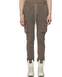 Rick Owens DRKSHDW Mid-rise Drawstring Cargo Trousers - Brown