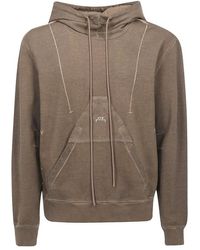 Diesel Red Tag "cold Wall" Cotton Sweatshirt With Hood - Brown