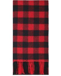Woolrich - Check-printed Fringed Scarf - Lyst