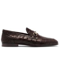 SCAROSSO - Alessandro Embossed Slip-On Loafers - Lyst