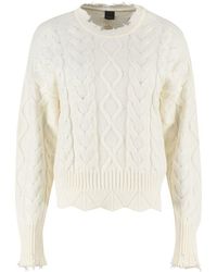 Pinko - Maxi Cable-knit Jumper - Lyst
