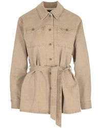 A.P.C. - Belted Cotton Jacket - Lyst