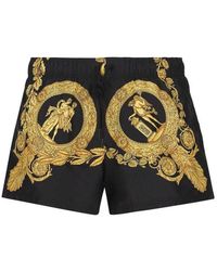 Versace - Baroque-printed Drawstring Swim Shorts - Lyst