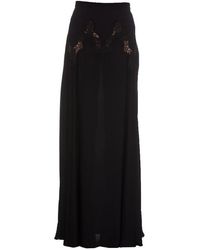 Elisabetta Franchi Embroidered Detail Maxi Skirt - Black