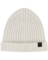Tom Ford - Logo Patch Ribbed Knit Beanie - Lyst