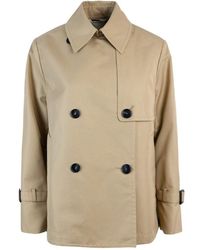 Weekend by Maxmara - Double-breasted Long-sleeved Coat - Lyst