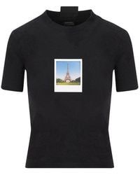 Balenciaga - Paris By Day Tight Short-sleeved T-shirt - Lyst
