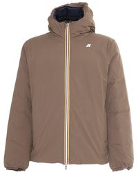 K-Way - Reversible Hooded Down Jacket - Lyst