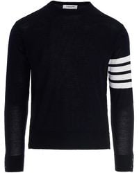 Thom Browne - 4-bar Striped Sweater - Lyst