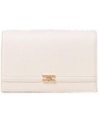 Elisabetta Franchi - Logo Plaque Chain Linked Clutch Bag - Lyst