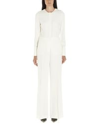 Stella McCartney Flared Long Sleeved Jumpsuit - White
