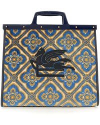 Etro - Love Jacquard Logo Embroidered Tote Bag - Lyst