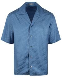 Dior - All-over Logo Patterned Short-sleeved Shirt - Lyst