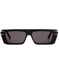 Dior Signature S2u Rectangular Acetate Sunglasses - Black