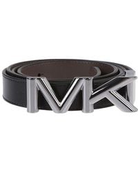 Michael Kors - Logo Buckle Reversible Belt - Lyst