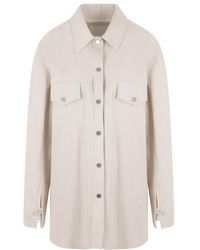 DROMe - Buttoned Long-sleeved Shirt Jacket - Lyst