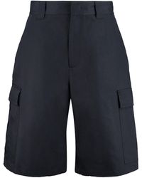 MSGM Knee-length Cargo Shorts - Blue