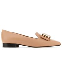 Ferragamo - Bow-detailing Leather Loafers - Lyst