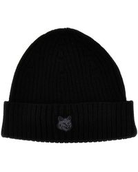 Maison Kitsuné - Fox Head Hats Black - Lyst