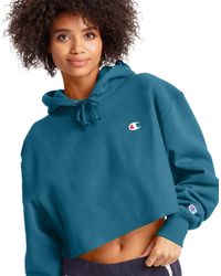 pink cropped champion hoodie