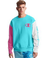 Champion Cotton Reverse Weave Colorblock Po Hoodie for Men - Lyst