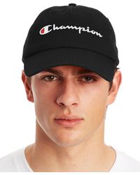 champion dad hat black