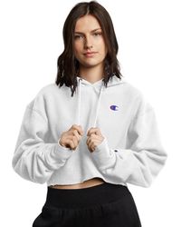 champion women's reverse weave cropped cut off hood