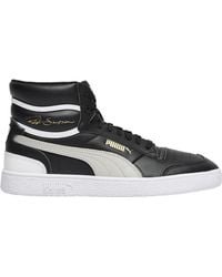 all black high top pumas