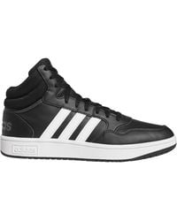 adidas Hoops 2.0 Mid Basketball Shoe in Black/White/White (Black) for Men |  Lyst