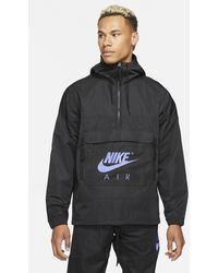 Nike Synthetic Air Anorak Jacket in Black/Anthracite/Black/Black (Black)  for Men - Lyst