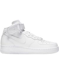 Nike Leather Air Force 1 Ultraforce Mid Women's Shoe in White/White/White ( White) | Lyst