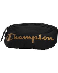 black and gold champion fanny pack off 