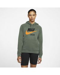 nike vintage front logo pullover hoodie
