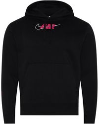 Nike Cotton Air Box Pullover Hoodie in Black/White (Black) for Men - Lyst