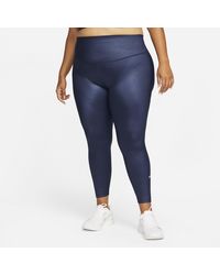 Nike One Sparkle 7/8 Tights in Black | Lyst