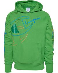 Champion Cotton C-life Reverse Weave Logo Sweatshirt in Venetian Purple