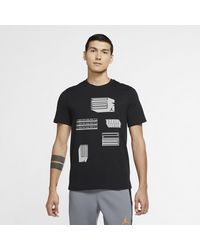 Nike Cotton Gfx Tri Logo T-shirt in Dark Gray Heather (Gray) for Men - Save  37% - Lyst