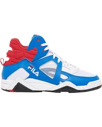 Fila Leather Cage Mid in Blue for Men | Lyst