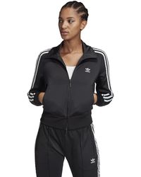 adidas firebird track jacket women's black