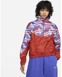 Nike Nsw Leopard-print Jacket in Grey 