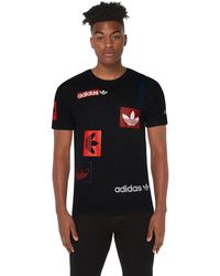 adidas multi logo tee