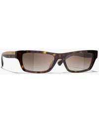 CHANEL - Rectangle Sunglasses - Lyst